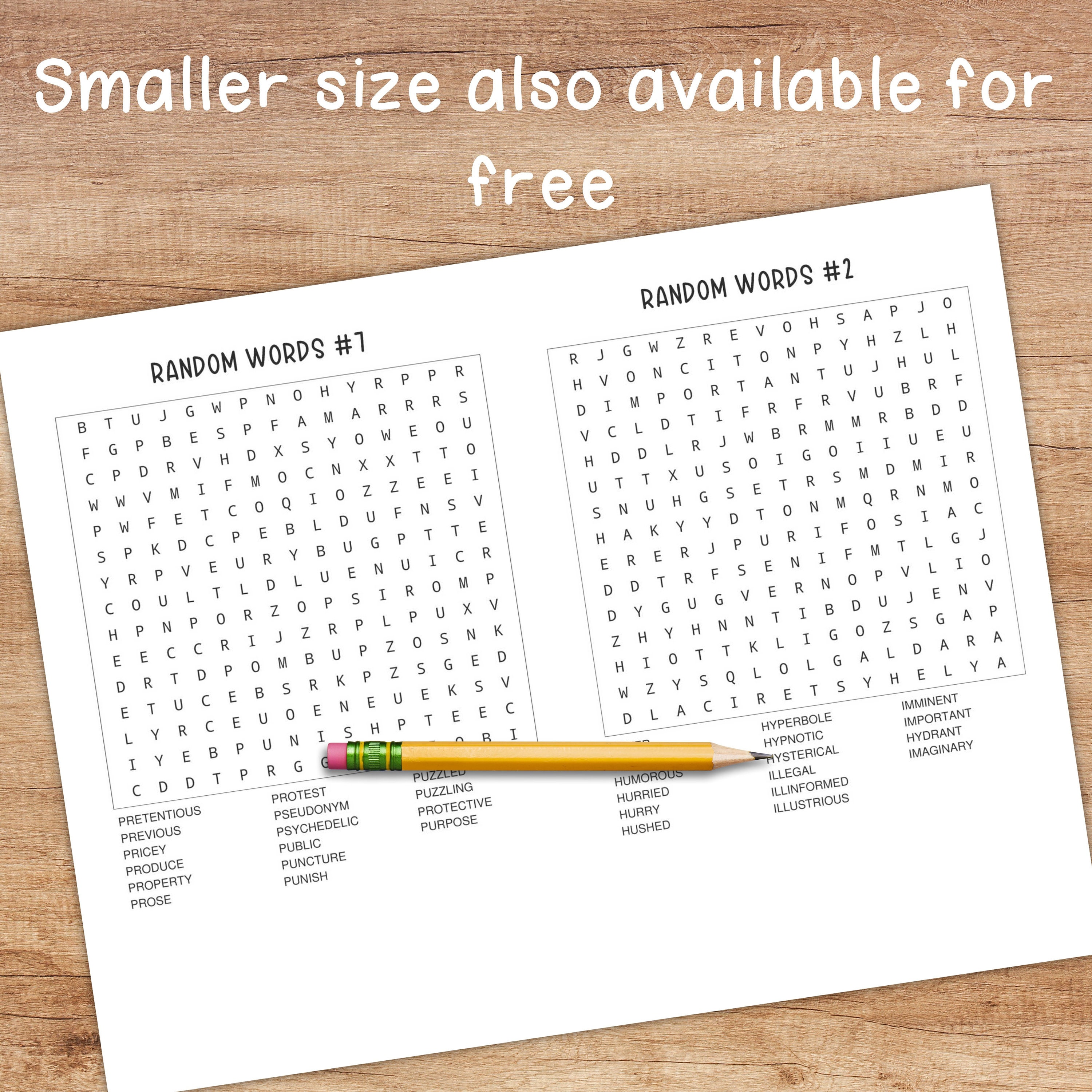Word Search Puzzle - 50 Printable Large Print Puzzles for Adults, Teens ...