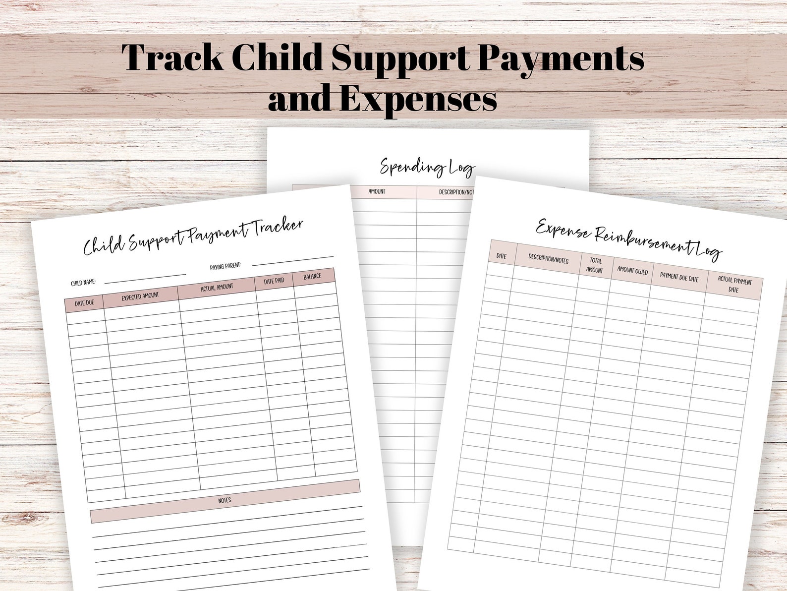 Custody Binder Printable Planner &amp; Organizer for Child Custody Log for ...