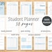 Printable Student Academic Planner - Grade Tracker Assignment Exam Prep ...