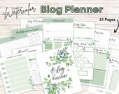Blog Planner - Watercolor Post Content Planner and Organizer for Blogging