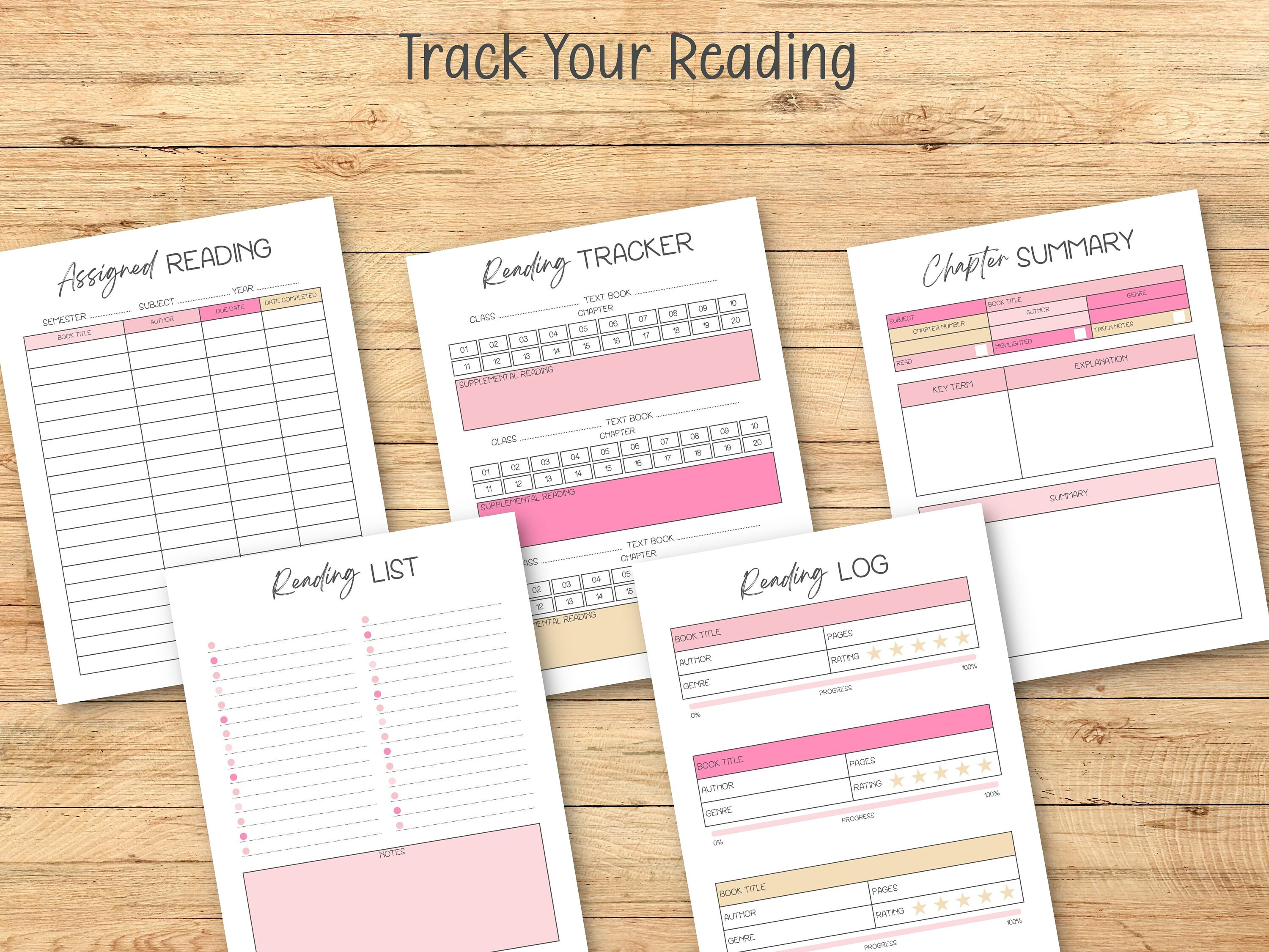 Printable Student Academic Planner Grade Tracker Assignment - Etsy