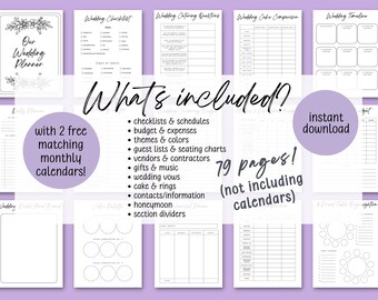 Minimalist Wedding Planner Printable – Checklist, Timeline (PDF Download)