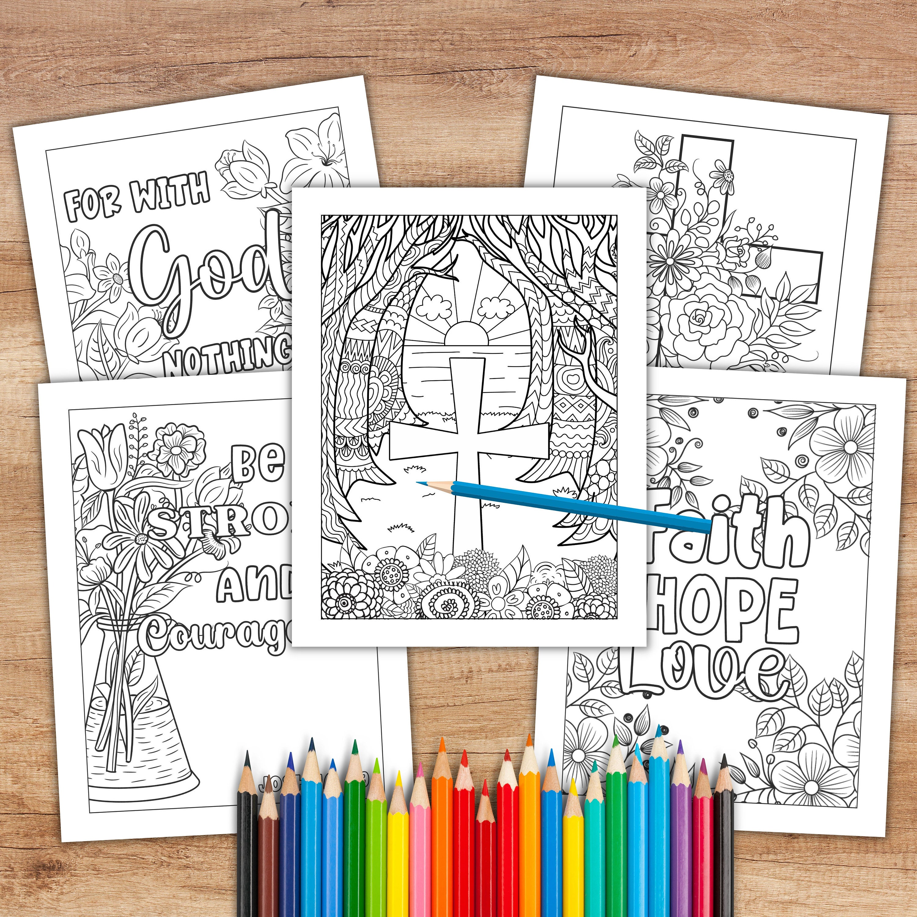 25 Christian Bible Verse Coloring Pages for Adults and Teens ...