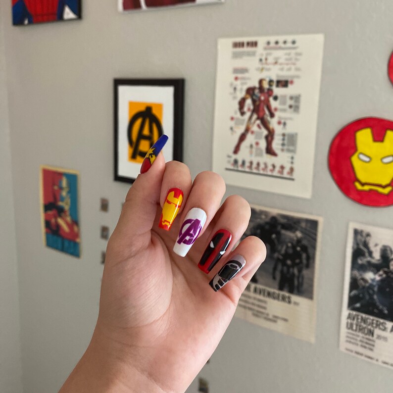 Custom Press on Nails Fake Nails Beauty Supplies Etsy