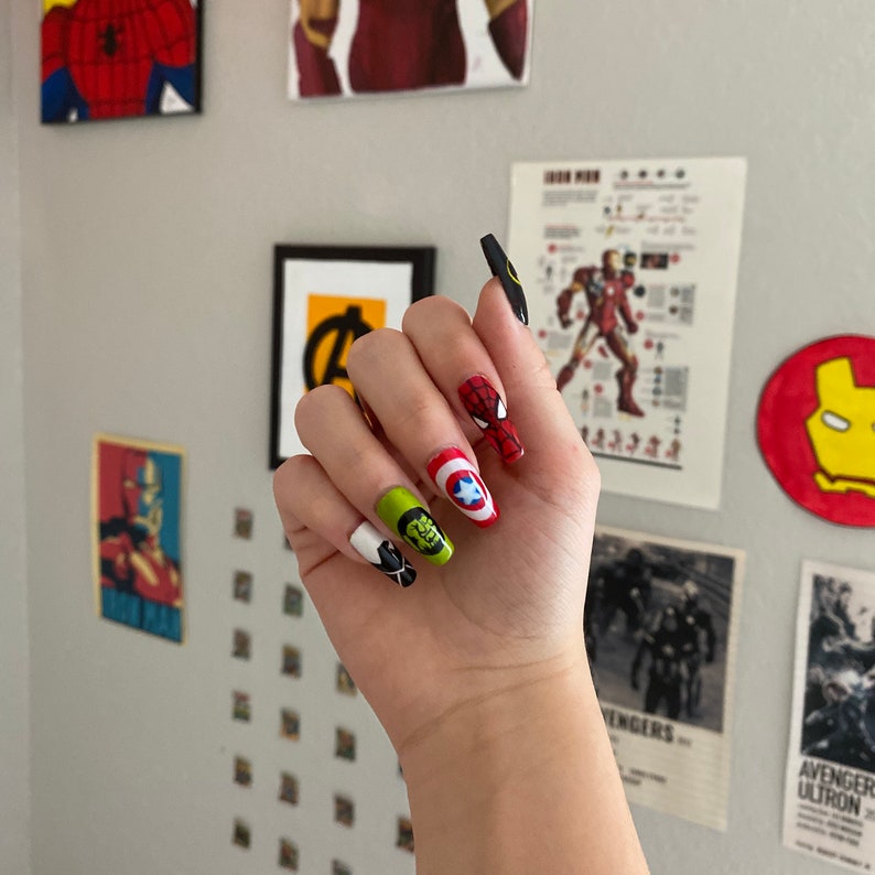 Custom Press on Nails Fake Nails Beauty Supplies Etsy