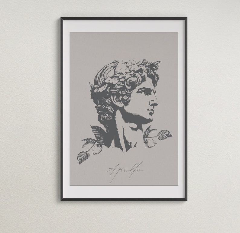 Greek Mythology Deity Illustration of Apollo Ancient Greek - Etsy