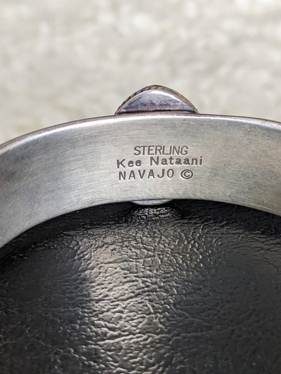 Kee Nataani Vintage Turquoise Sterling Cuff Brace… - image 7