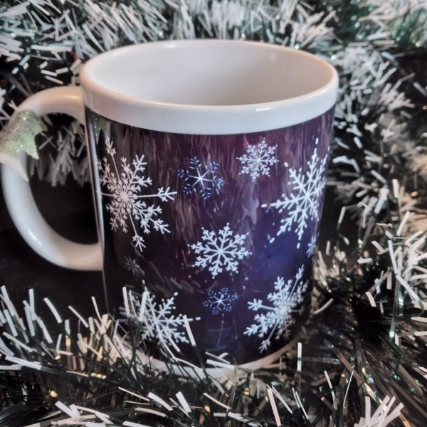 Tasse Schneeflocke Eisblume Winter Weihnachten Geschenk