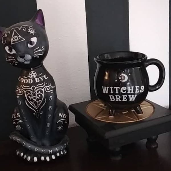 Witches Brew Hexenkessel Cauldron Hexe Wicca Kaffeebecher schwarz