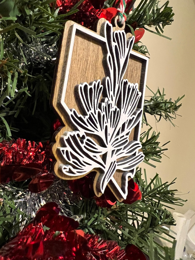 Nevada State Flower Sagebrush Laser Cut Layered Wood Ornament Etsy