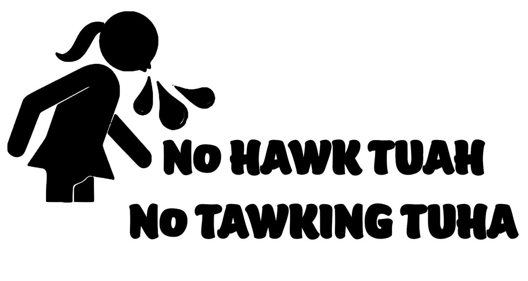 No Hawk Tuah, No Tawking Tuha Vinyl Decal - Etsy Australia