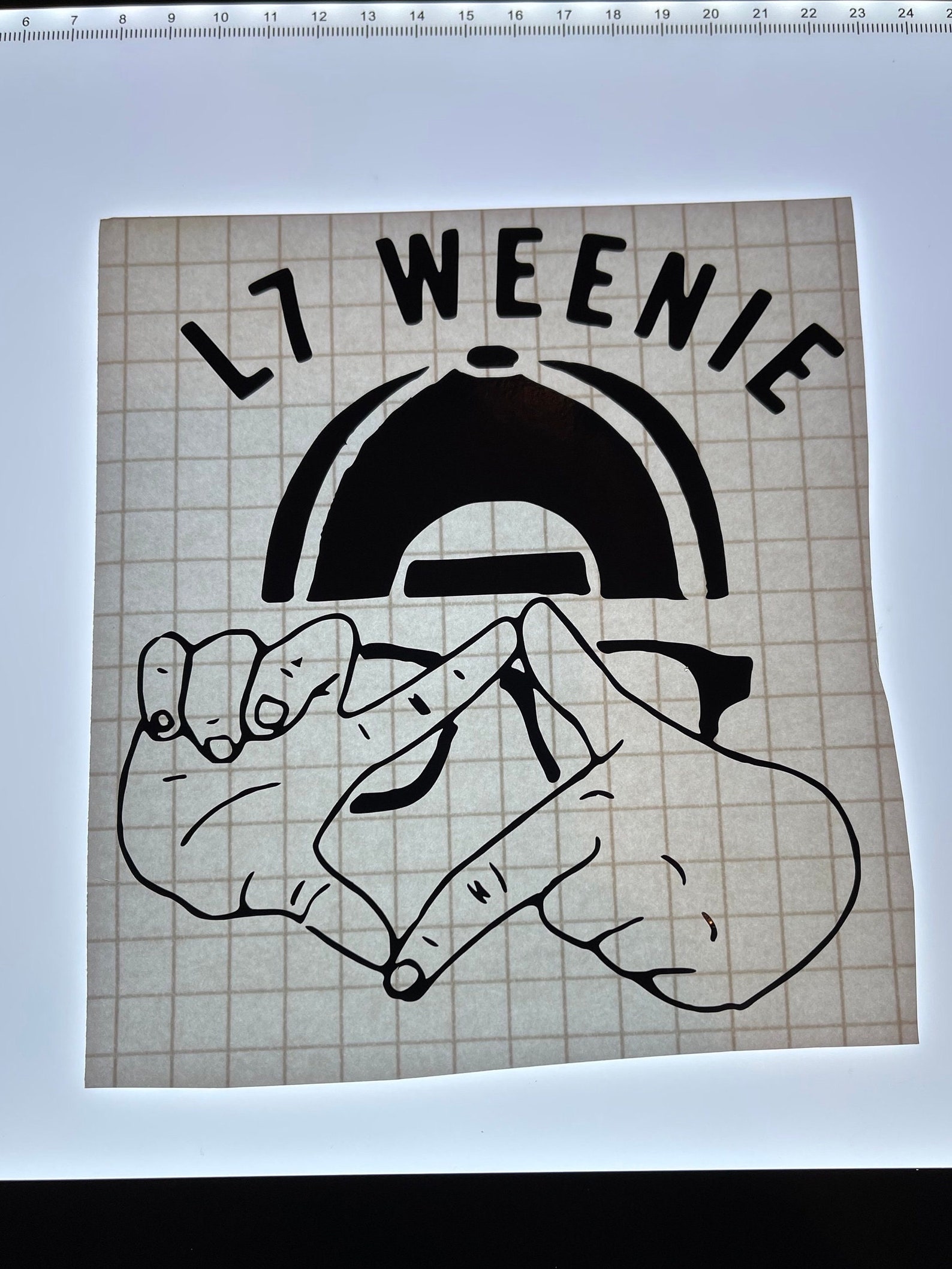 L7 Weenie Vinyl Decal Etsy
