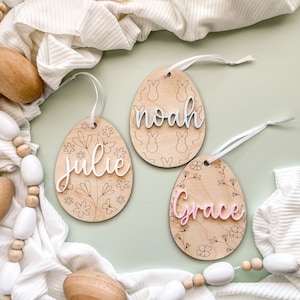 Easter Basket Tags, Basket Name Tag Personalized, Easter Gift for Kids, Easter Gift Basket, Easter Basket, Easter Egg, Spring Gift Tag, 2025
