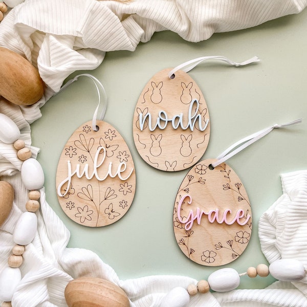 Easter Basket Tags, Basket Name Tag Personalized, Easter Gift for Kids, Easter Gift Basket, Easter Basket, Easter Egg, Spring Gift Tag, 2025