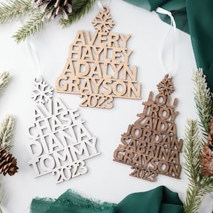 Family Christmas Ornament, Personalized Christmas Tree Ornament, Christmas Gift for Family, 2025 Christmas Keepsake, Family Name Ornament