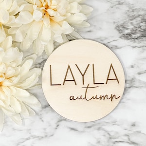 Wooden Baby Name Sign, Baby Name Announcement, Newborn Name Wood Sign, Hospital Name Sign, Baby Shower Gift for Mom, Newborn Keepsake