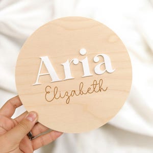Baby Name Sign, Baby Name Announcement, Hospital Name Sign, Newborn Name Wood Sign, Baby Shower Gift for Newborn, Keepsake, Nursery Decor