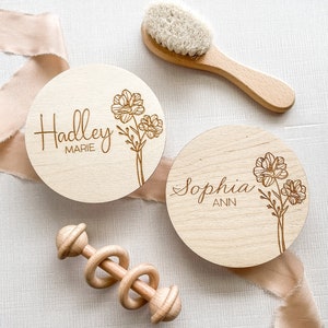 Baby Name Sign, Floral Name Sign, Baby Name Announcement, Hospital Name Sign, Newborn Name Wood Sign, Baby Shower Gift for Newborn, Keepsake