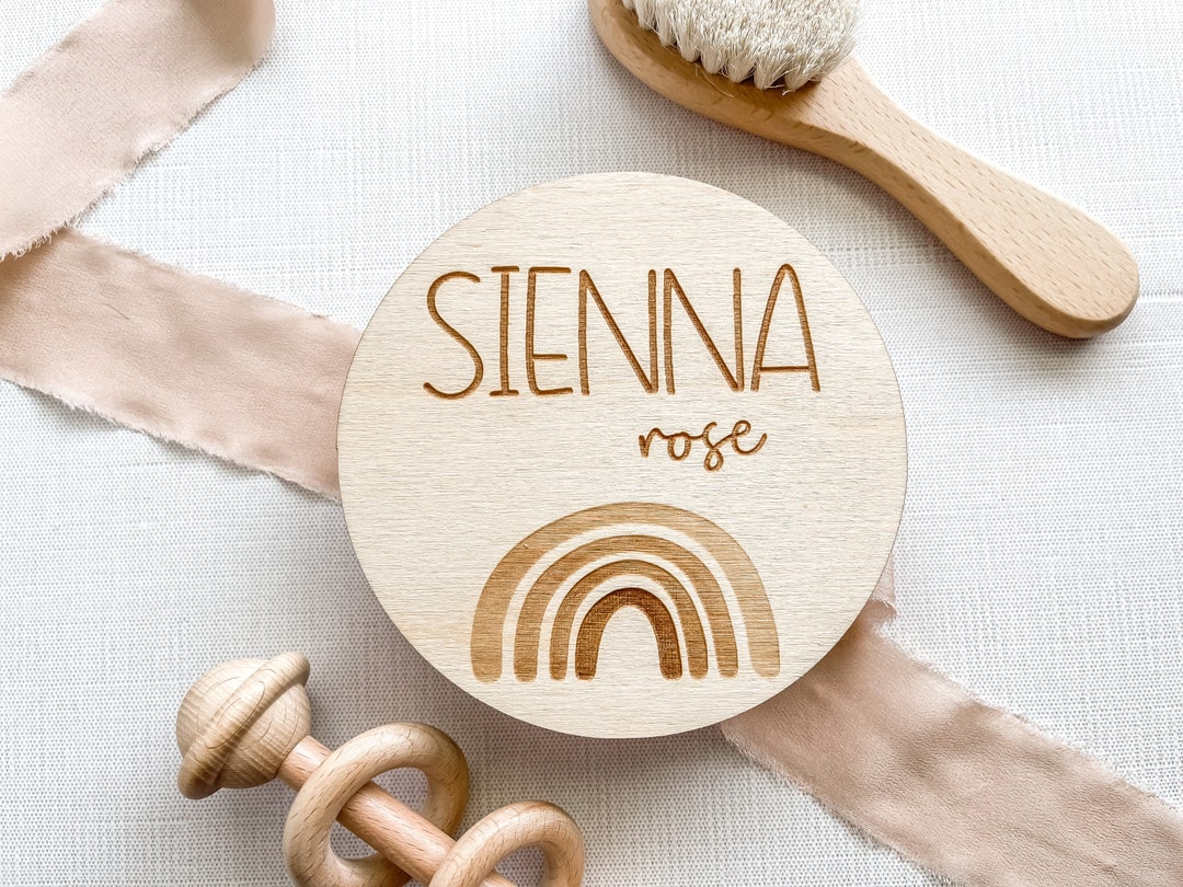 Rainbow Baby Announcement, Rainbow Baby Name Sign, Hospital Name Sign ...
