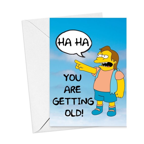 Carte Danniversaire Des Simpsons Nelson Ha Ha Les Simpson Etsy France
