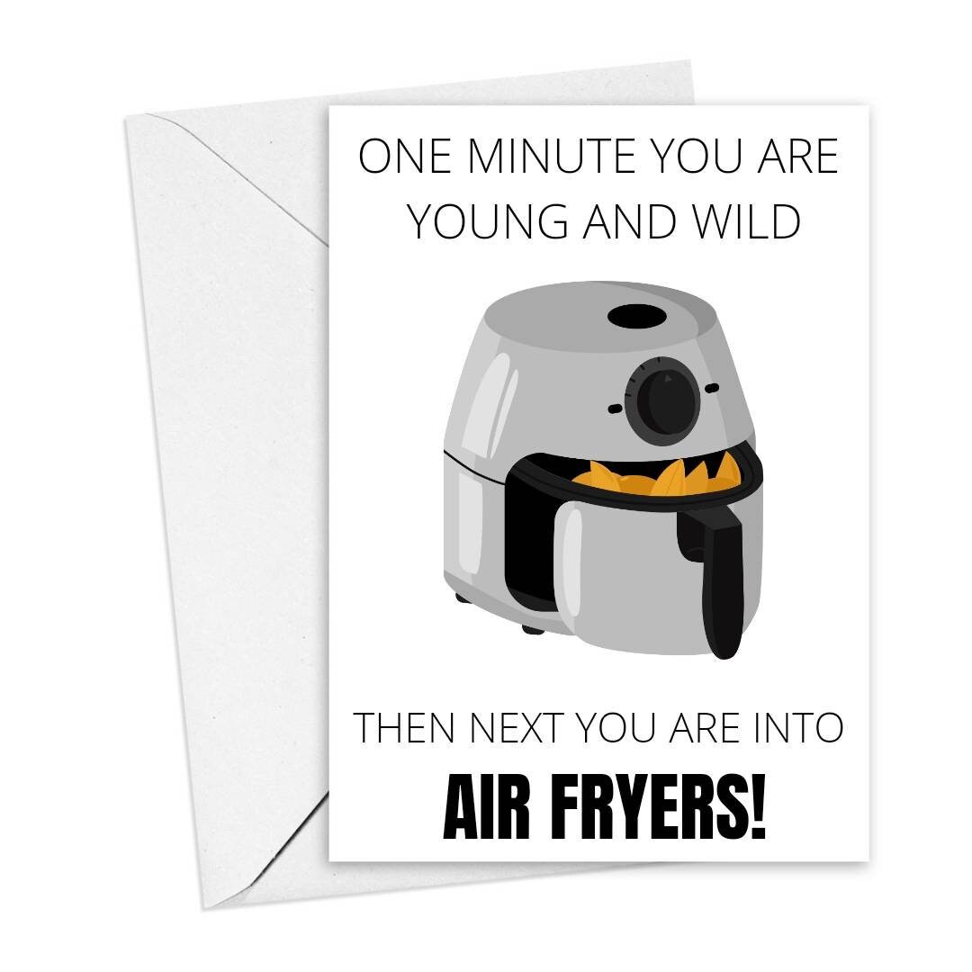 AIRFRYER Card Funny Birthday Card Dry Humour Card Best - Etsy Finland