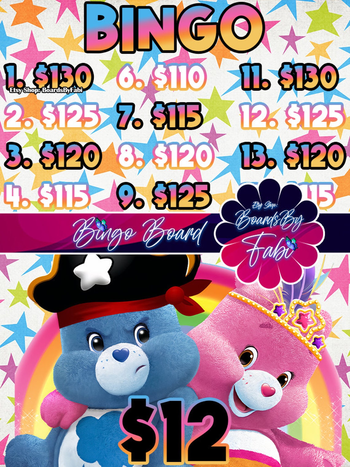 Bingo Boards Bingo Boards 1 15 Bingo Boards Pick Your Etsy