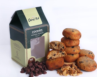 Galletas sin gluten y sin azúcar con chips de chocolate y nueces estilo Nueva York 4 uni (400 gr)