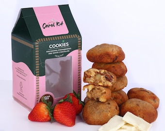 Galletas sin gluten y sin azúcar Fresas de macadamia y con chocolate