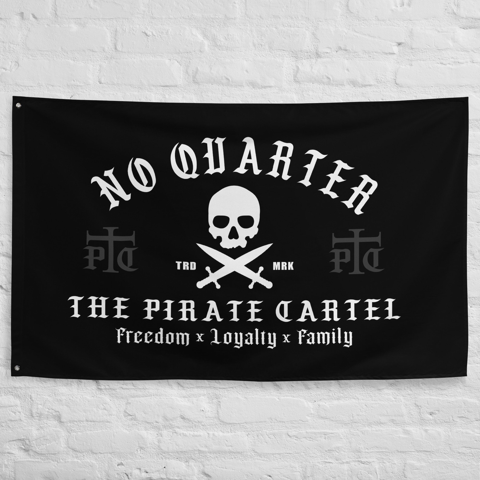 The Pirate Cartel, No Quarter Flag, Pirate Flag, Freedom Flag, Loyalty Flag, Family Flag, Custom