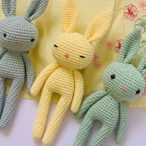 Cuddly Bunny - handmade, vegan, eco friendly toy, crochet bunny