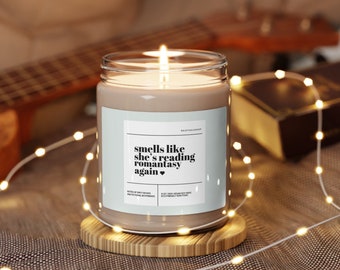 Bookish Candle, Smells Like She's Reading Romantasy Again Candle,Reading Candle, Book Themed Candles, Literary Candles, Smut Candle,