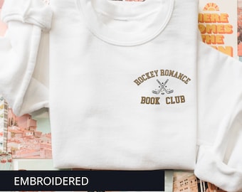 Embroidered Hockey Romance Book Club Sweatshirt, Reading Sweatshirt, Gift For Book Lovers, Bookish Shirt, Book Club Gift, Book Crewneck