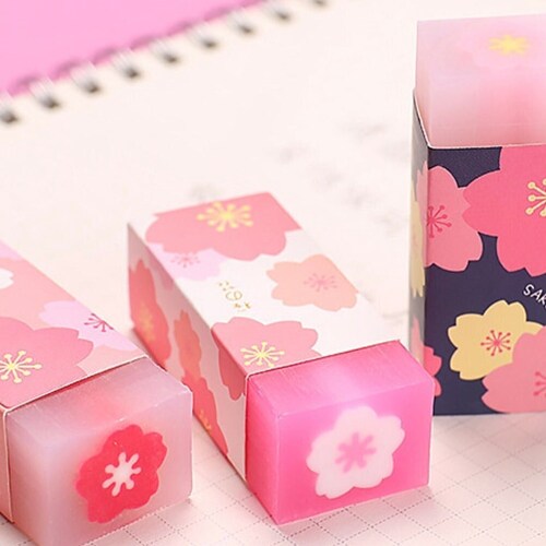 Sakura Erasers Cute Flower Eraser Etsy