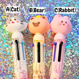 Cute Animals 6 Colors in 1 Pen| Multiple Color Ballpoint-Pen
