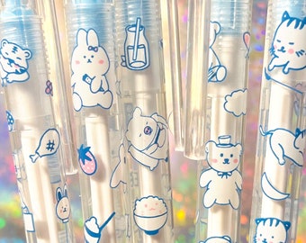 Kawaii Animal Black Ink Gel Pen | 0.5mm Black Ink Gel Pen