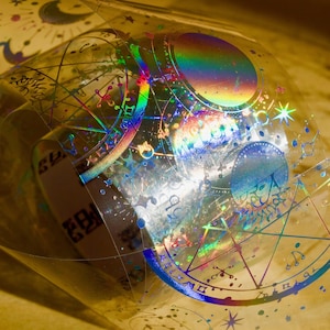 Magic Circle Moon Laser Holographic Masking Tape | 30mm x 3m