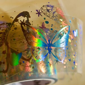 Butterfly Laser Holographic Masking Tape 30mm x 3m image 1