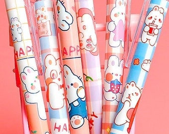 Kawaii Rabbit Black Ink Gel Pen | 0.5mm Black Ink Gel Pen