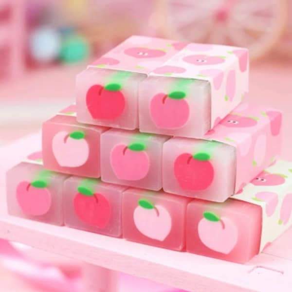 Peach Erasers | Kawaii Fruits Erasers