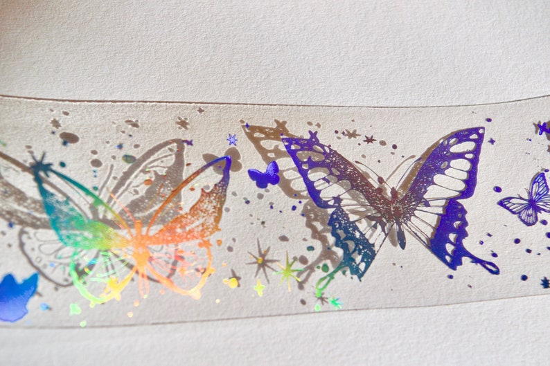 Butterfly Laser Holographic Masking Tape 30mm x 3m image 6