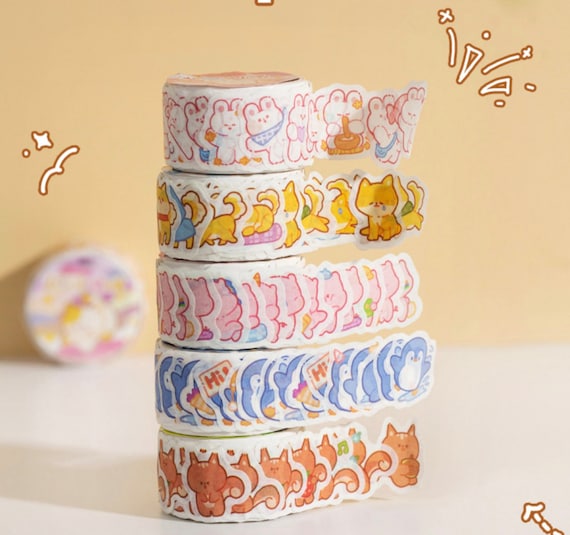 5 Rolls Kawaii Girls Daily Life Washi Masking Tape Journal