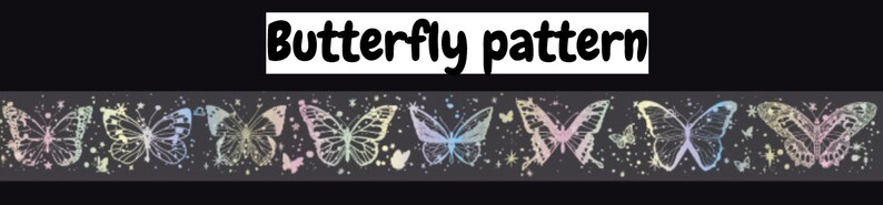 Butterfly Laser Holographic Masking Tape 30mm x 3m image 3
