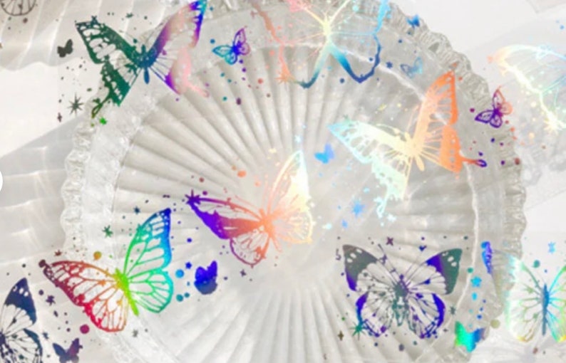 Butterfly Laser Holographic Masking Tape 30mm x 3m image 9