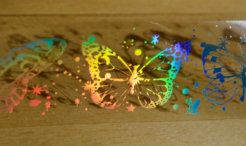 Butterfly Laser Holographic Masking Tape 30mm x 3m image 4