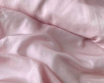 Blush Pink Mulberry Silk Fabric: 30g Habotai Silk, Handmade in Vietnam