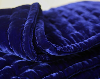 Edredón de terciopelo de seda morera: manta de lujo cosida a mano