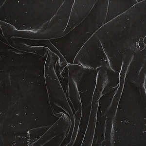 Luxury Black Silk Velvet Fabric | Mulberry Silk & Rayon Blend | Perfect for Couture Home Decor  Accessories