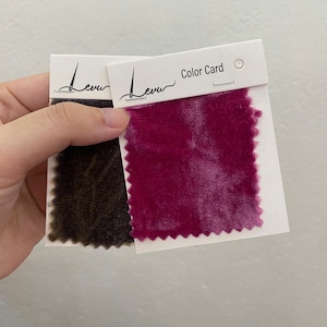 Silk velvet  fabric sample | Combo 30 Colors sample of Silk Velvet fabric | Fabric samples for you to choose color