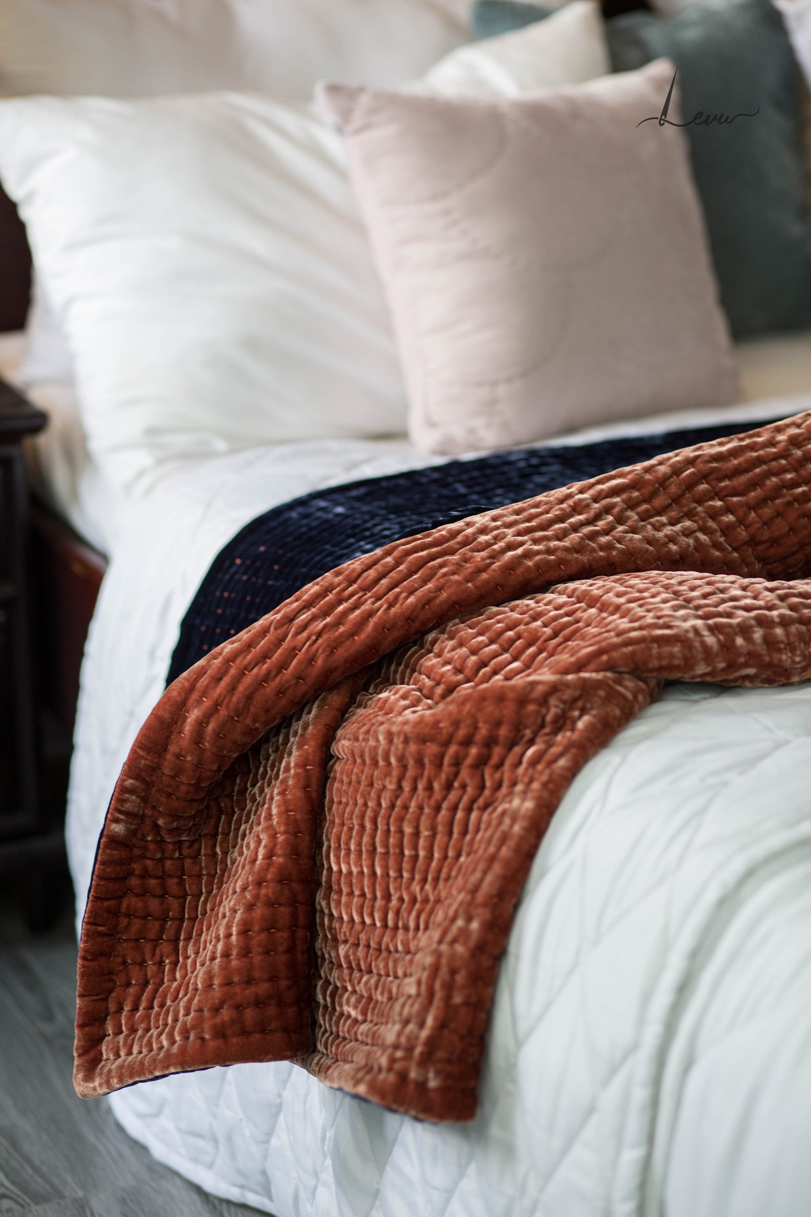 Mulberry Silk Velvet Quilt Blanket Handstitching Customized Etsy