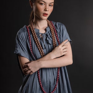 Silk Dress Open Back Drawstrings Tie Midi | Spring Summer Fashion Dress | Silk Long Dress for woman | Gray Silk Dress